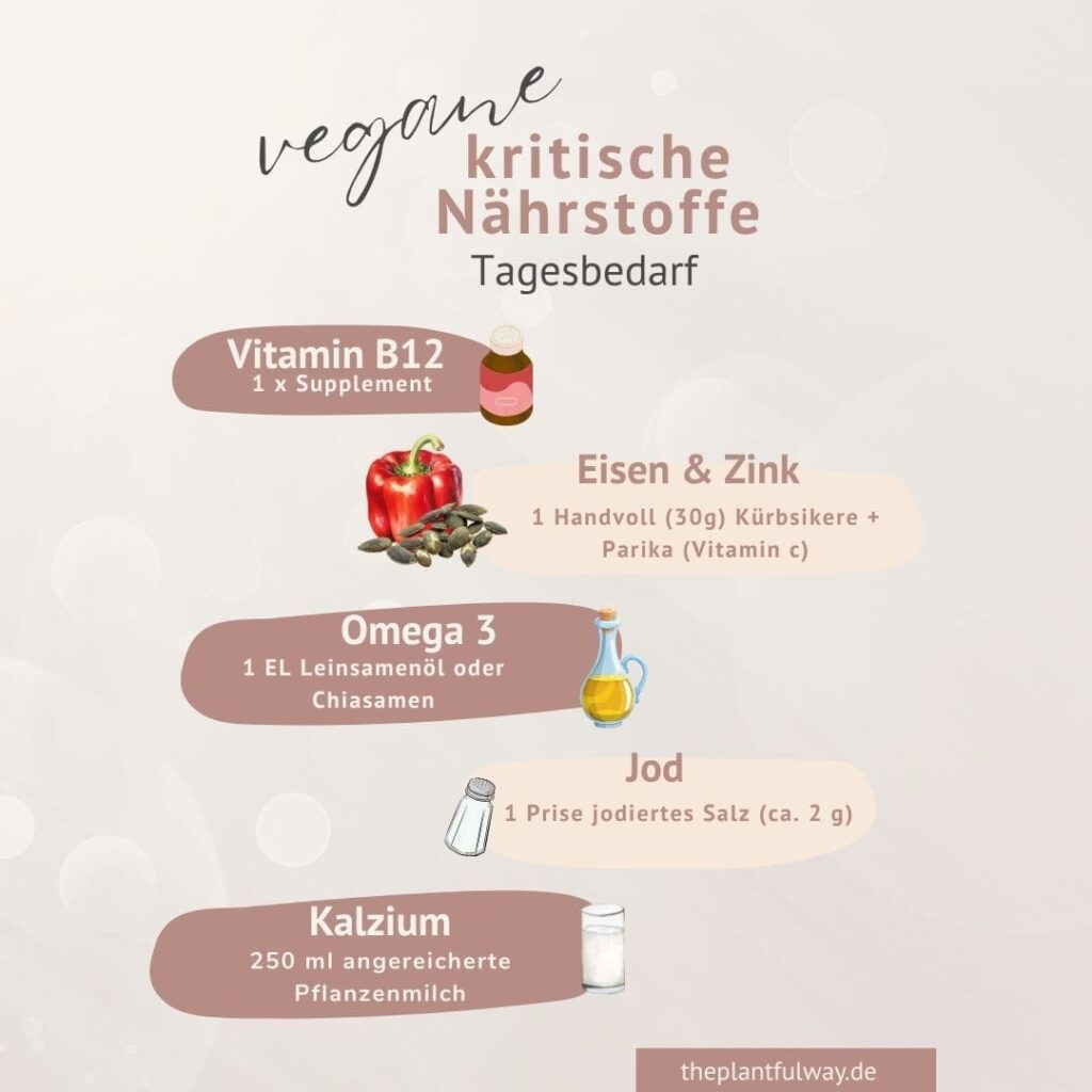 Vegane Nährstoffe für Familien: pflanzliche Lebensmittel als Quelle für Eisen, B12, Omega-3, Calcium und mehr in der Familienküche