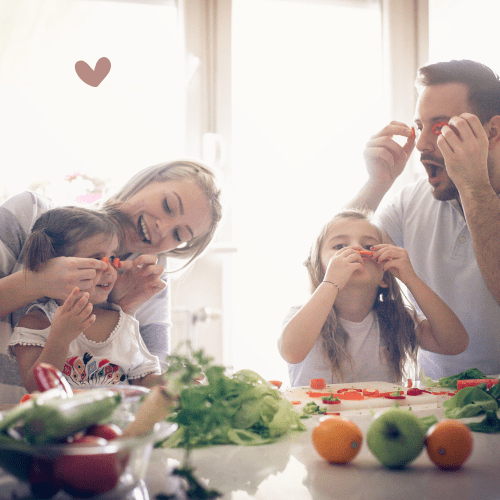 Bunte Auswahl an pflanzlichen Proteinquellen für eine gesunde vegane Ernährung in der Familie – nährstoffreiche Lebensmittel für Kinder und Erwachsene