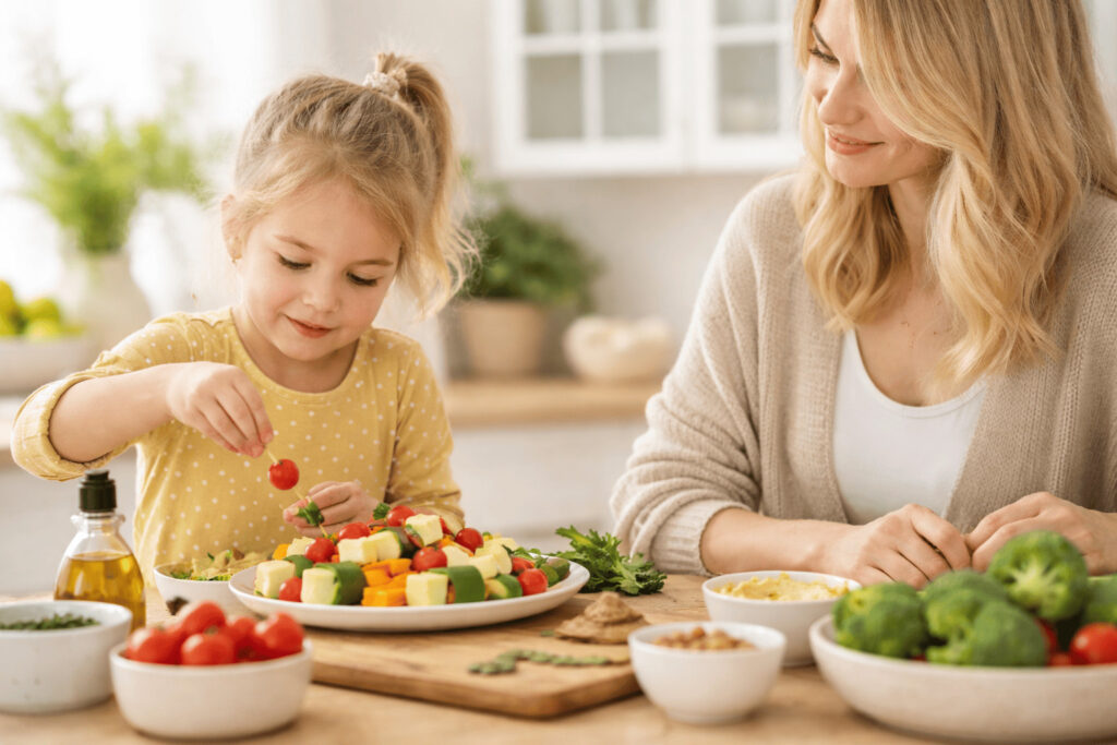 Vegane Ernährung für Kinder – liebevolle, stressfreie Tipps für den Familienalltag.