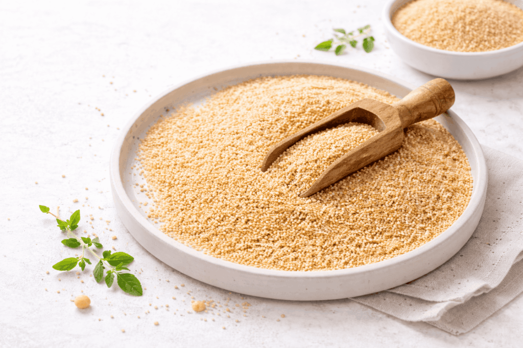 Pseudogetreide wie Hirse, Quinoa, Amaranth und Buchweizen – glutenfrei, proteinreich und vegan