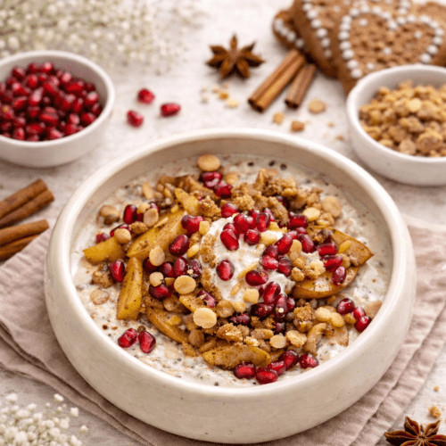 Fünf einfache vegane Winterfrühstücke – Dinkelgrieß und Overnight Oats für ein sättigendes Frühstück mit stabiler Energie.