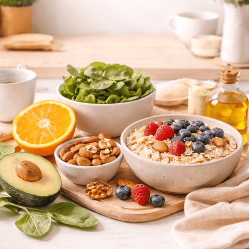 Ernährung bei PMS mit nährstoffreichen Lebensmitteln zur Unterstützung von Hormonbalance und Symptomen