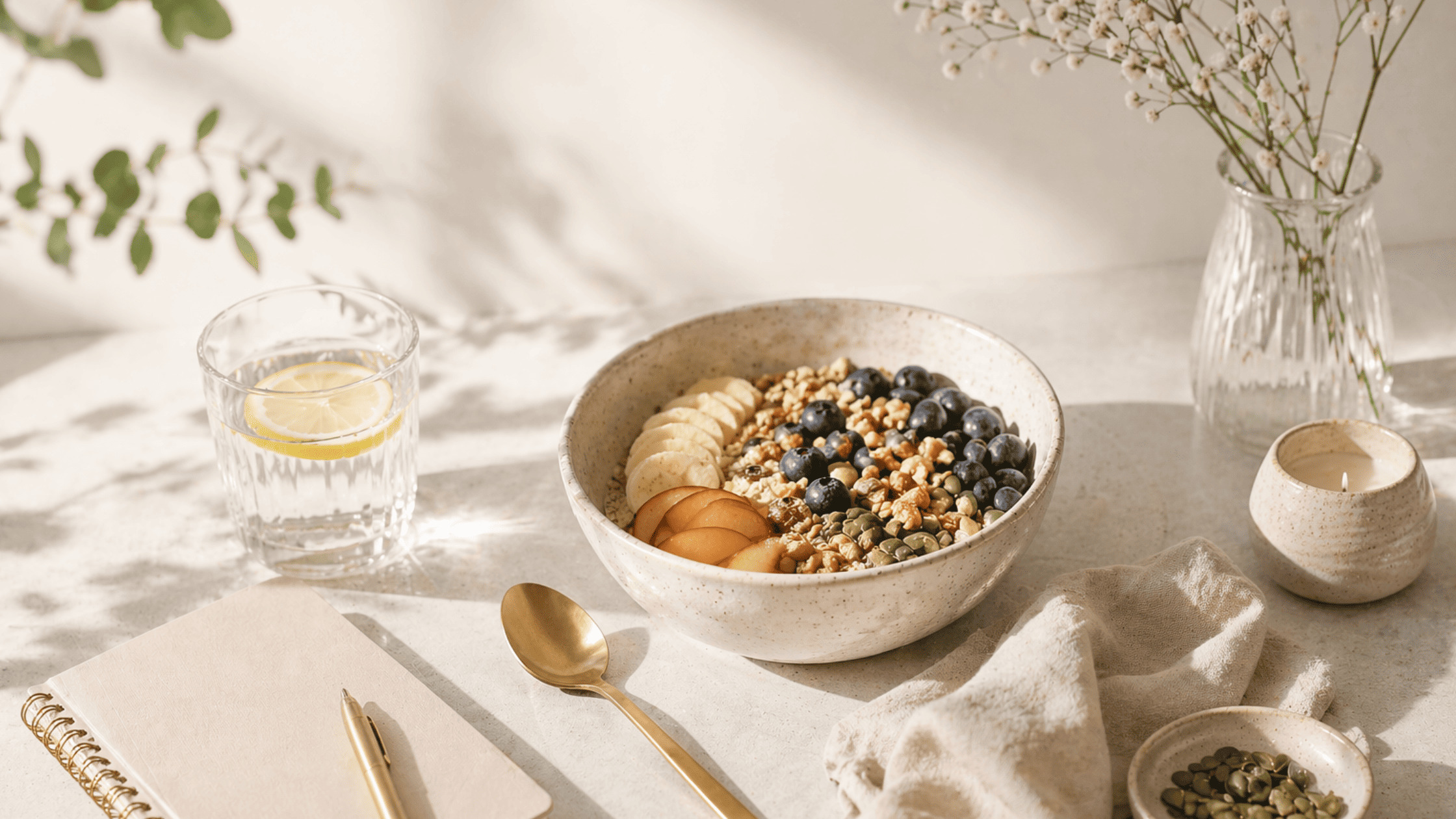 Lutealphase Ernährung gegen PMS und Heißhunger mit ausgewogenen, sättigenden Lebensmitteln für mehr Energie im Zyklus